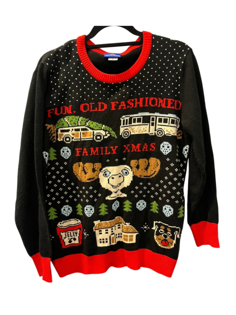 National Lampoon's Christmas Vacation Ugly Christmas Sweater Medium Marty Moose